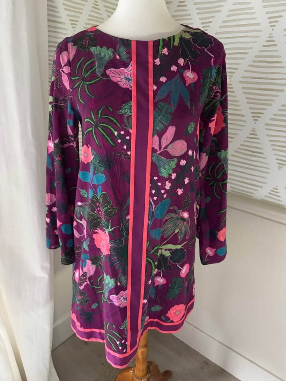 Celina Moon Women’s XS 100% Cotton Calla Long Sleeve Mini Dress